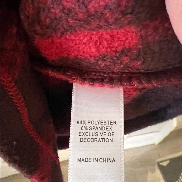 Cuddl Duds Red and Black Plaid Teddy Jacket Size Large - Picture 6 of 6